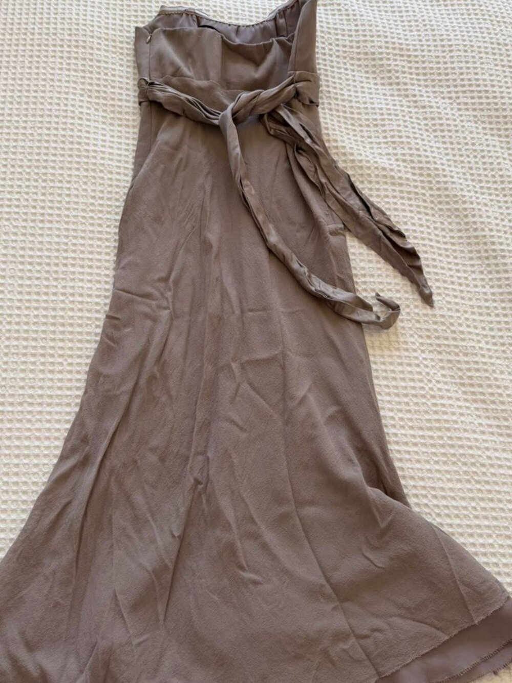 Vintage 2000 S Dress Brown Strapless - Picture 4 of 7